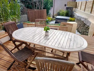 Balcon ou terrasse dans l'établissement Maison Corse avec SPA - La Casa Serena