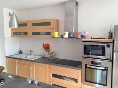 Cuisine ou kitchenette dans l'établissement Résidence port Calvi- Apartment T3 sea view