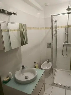 Salle de bains dans l'établissement Appartement avec terrasse vue sur mer