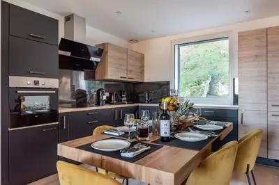 Cuisine ou kitchenette dans l'établissement Nebbiu - 25km de Bastia