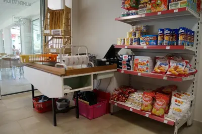 Cuisine ou kitchenette dans l'établissement Camping International