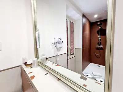 Salle de bains dans l'établissement Hôtel Bella Vista