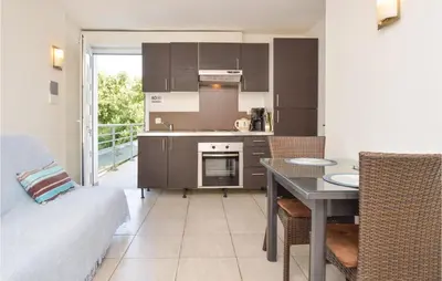 Cuisine ou kitchenette dans l'établissement Nice Apartment In Moriani Plage