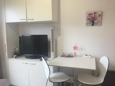 Télévision ou salle de divertissement dans l'établissement Calvi au soleil