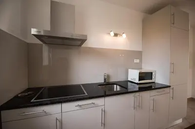 Cuisine ou kitchenette dans l'établissement Les Alizés Résidence & Spa