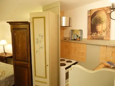 Cuisine ou kitchenette dans l'établissement Résidence Le Home