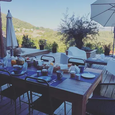 Vue générale sur la montagne ou vue sur la montagne depuis le B&B/chambre d'hôtes