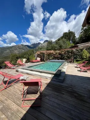 Vue générale sur la montagne ou vue sur la montagne depuis le B&B/chambre d'hôtes