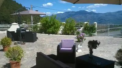 Vue générale sur la montagne ou vue sur la montagne depuis le B&B/chambre d'hôtes