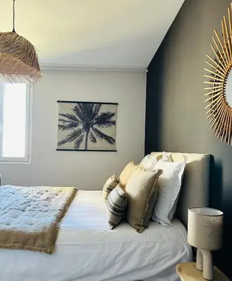 Un ou plusieurs lits dans un hébergement de l'établissement Villa Lutèce - Casadibastia - Vue mer