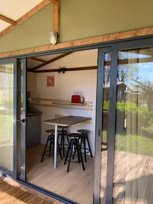 Balcon ou terrasse dans l'établissement Ri-Veu corse dans camping marina di sorbo