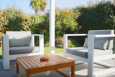 Coin salon dans l'établissement Domaine Villas Mandarine Private Pools & Spa