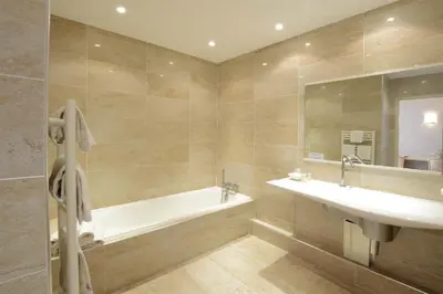 Salle de bains dans l'établissement Hotel Poretta