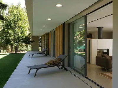 Balcon ou terrasse dans l'établissement Les Villas Verroust