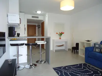 Cuisine ou kitchenette dans l'établissement appartement