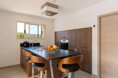 Cuisine ou kitchenette dans l'établissement Domaine Villas Celia