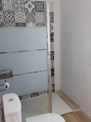 Salle de bains dans l'établissement Casa san salvadore
