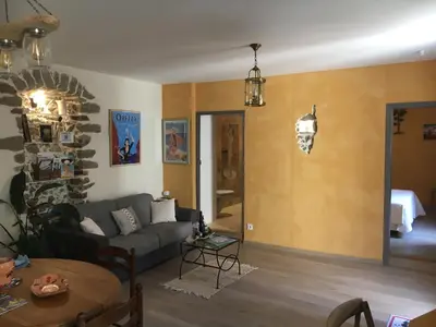 Coin salon dans l'établissement Chez Marco Gîte & SPA CAPPELLINA