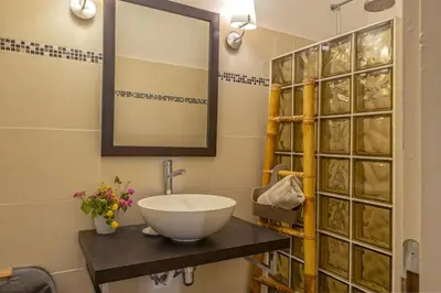 Salle de bains dans l'établissement Casa Ortale