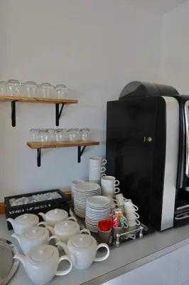 Cuisine ou kitchenette dans l'établissement Hôtel L'Escale Coté Port