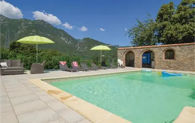 Vue générale sur la montagne ou vue sur la montagne depuis la maison de vacances
