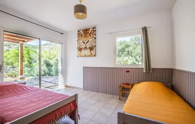 Un ou plusieurs lits dans un hébergement de l'établissement Gorgeous Home In Calvi