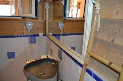 Salle de bains dans l'établissement Casa di Babbo