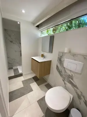 Salle de bains dans l'établissement Studio à la campagne
