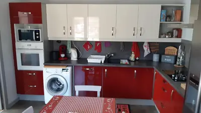 Cuisine ou kitchenette dans l'établissement Au pont de Tuarelli, Ludique, Galeria, Corse