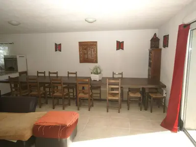 Coin salon dans l'établissement Villa in Moriani-Plage with Sea View