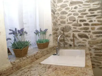 Salle de bains dans l'établissement Holiday Home Moriani-Plage with Pool