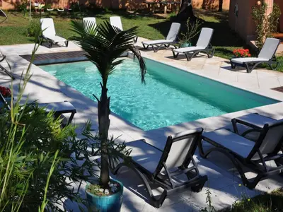 Piscine de l'établissement Delightful Villa at Moriani-Plage with Garden ou située à proximité