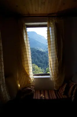 Vue générale sur la montagne ou vue sur la montagne depuis la maison de vacances