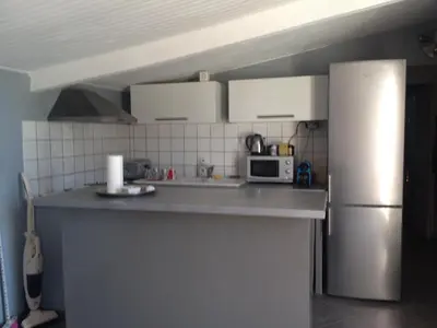 Cuisine ou kitchenette dans l'établissement Villa vue mer