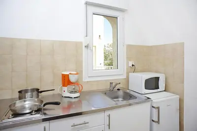 Cuisine ou kitchenette dans l'établissement Apartment in Île Rousse near Sandy Beaches