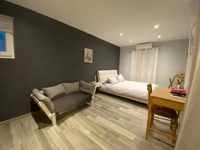 Coin salon dans l'établissement La Villa Volpaso
