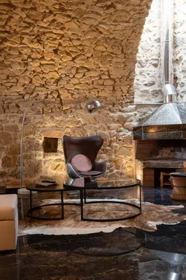 Coin salon dans l'établissement Villa U Laziu
