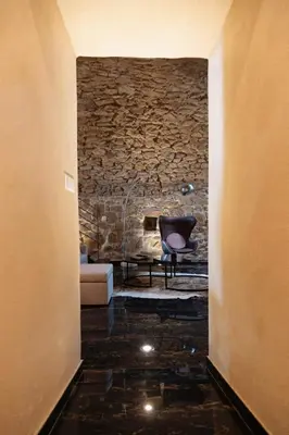 Coin salon dans l'établissement Villa U Laziu