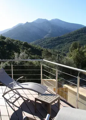Vue générale sur la montagne ou vue sur la montagne depuis le B&B/chambre d'hôtes