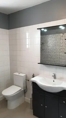 Salle de bains dans l'établissement Gîte A l'ombre du clocher