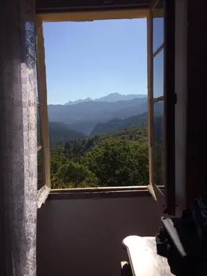 Vue générale sur la montagne ou vue sur la montagne depuis le B&B/chambre d'hôtes