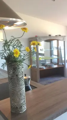 Coin salon dans l'établissement CORSE - Lumio, Balagne petite maison loft, vue imprenable sur le Golfe de Calvi