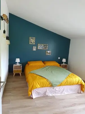 Un ou plusieurs lits dans un hébergement de l'établissement Entre mer et montagne, en plein maquis