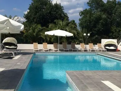Piscine de l'établissement Villa in Moriani-Plage near Sandy Beach ou située à proximité