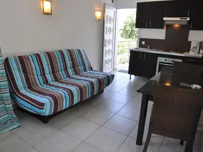Coin salon dans l'établissement Holiday Home in Moriani-Plage near Beach