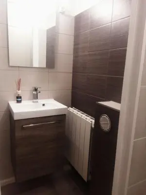 Salle de bains dans l'établissement Charmant studio climatisé à 300m du port. Refait à neuf.