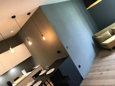 Cuisine ou kitchenette dans l'établissement Les Terrasses de Padoue