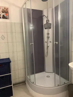 Salle de bains dans l'établissement Gîte Emma