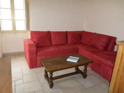 Coin salon dans l'établissement Maison de village