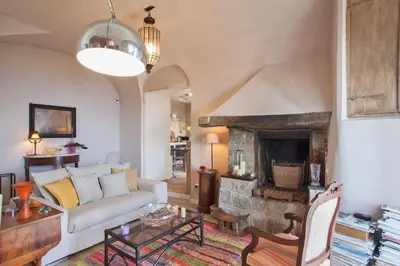 Coin salon dans l'établissement Villa A Ventosa